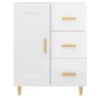 Credenza 69,5x34x90 cm in Legno Multistrato Bianco Lucido