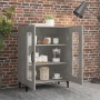 Credenza Grigio Cemento 69,5x34x90 cm in Legno Multistrato