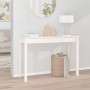 Tavolo Consolle Bianco 110x40x75 cm in Legno Massello di Pino