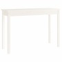 Tavolo Consolle Bianco 110x40x75 cm in Legno Massello di Pino