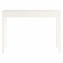 Tavolo Consolle Bianco 110x40x75 cm in Legno Massello di Pino