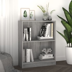 Libreria Grigio Sonoma 60x24x76 cm in Legno Multistrato