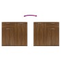 Credenza Rovere Marrone 80x36x75 cm in Legno Ingegnerizzato