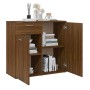 Credenza Rovere Marrone 80x36x75 cm in Legno Ingegnerizzato