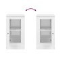 Credenze 2 pz Bianco Lucido 37,5x35,5x67,5 cm Legno Multistrato