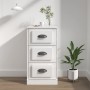 Credenza Bianco Lucido 36x35,5x67,5 cm in Legno Multistrato