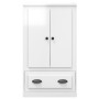 Credenza Bianco Lucido 60x35,5x103,5 cm in Legno Multistrato