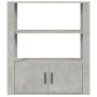 Credenza Grigio Cemento 80x30x90 cm in Legno Multistrato