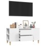 Mobile Porta TV Bianco 102x44,5x50 cm in Legno Multistrato