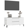 Mobile Porta TV Bianco 102x44,5x50 cm in Legno Multistrato