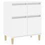 Credenza Bianco Lucido 60x35x70 cm in Legno Multistrato