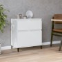 Credenza Bianca 60x35x70 cm in Legno Multistrato