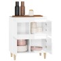 Credenza Bianco Lucido 60x35x70 cm in Legno Multistrato