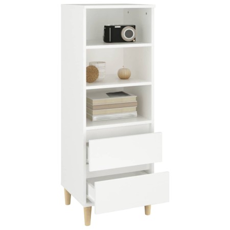 Credenza Bianco 40x36x110 cm in Legno Multistrato