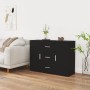 Credenza Nera 91x29,5x65 cm in Legno Multistrato