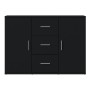 Credenza Nera 91x29,5x65 cm in Legno Multistrato