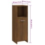 Armadietto Bagno Rovere Marrone 30x30x95cm in Legno Multistrato