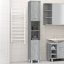 Armadietto Bagno Grigio Sonoma 30x30x179cm in Legno Multistrato