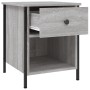 Comodini 2 pz Grigio Sonoma 40x42x50 cm in Legno Multistrato