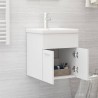 Mobile Bagno con Lavabo Integrato Bianco in Legno Multistrato