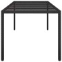 Tavolo Giardino Nero 250x100x75cm Vetro Temperato e Polyrattan