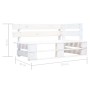 Set Divani in Pallet con Cuscini 6 pz in Pino Impregnato Bianco