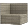 Set Divani da Giardino 6 pz con Cuscini in Polyrattan Grigio