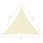 Parasole a Vela Oxford Triangolare 4x4x4 m Crema