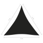 Parasole a Vela Oxford Triangolare 4x4x4 m Nero