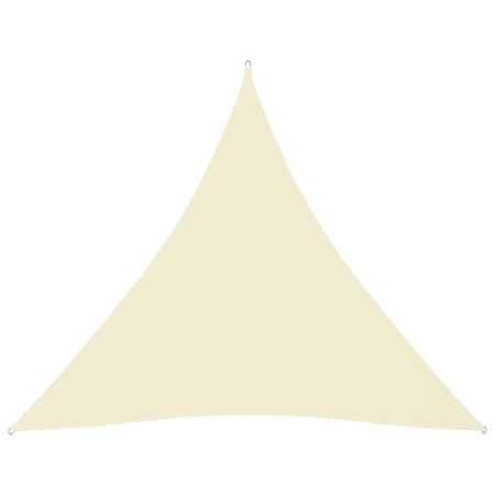 Parasole a Vela Oxford Triangolare 4,5x4,5x4,5 m Crema