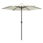 Ombrellone da Esterni Palo in Alluminio 270x246cm Bianco Sabbia