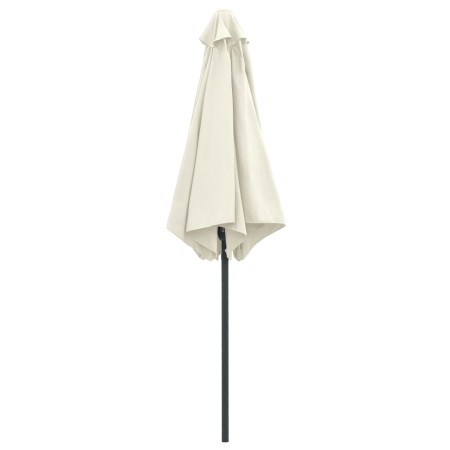 Ombrellone da Esterni Palo in Alluminio 270x246cm Bianco Sabbia