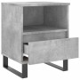 Comodini 2pz Grigio Cemento 40x35x50 cm in Legno Multistrato