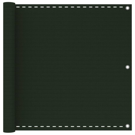 Paravento da Balcone Verde Scuro 90x400 cm in HDPE