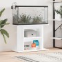 Supporto Acquario 80x35x60cm in Legno Multistrato Bianco Lucido