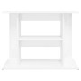 Supporto Acquario 80x35x60cm in Legno Multistrato Bianco Lucido