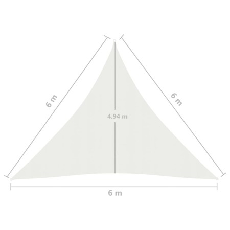 Vela Parasole 160 g/m² Bianca 6x6x6 m in HDPE