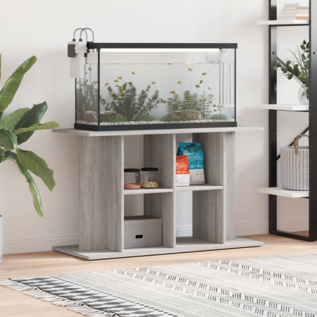 Supporto Acquario 100x40x60 cm Legno Multistrato Grigio Sonoma