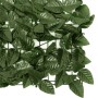 Paravento da Balcone con Foglie Verde Scuro 500x100 cm