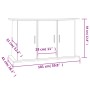 Supporto Acquario 101x41x58 cm Legno Multistrato Bianco Lucido