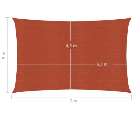 Vela Parasole 160 g/m² Terracotta 5x7 m in HDPE