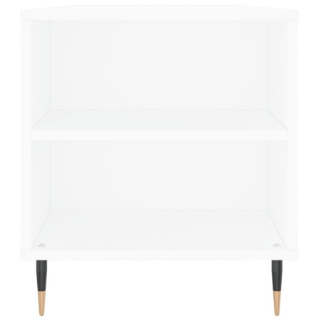 Tavolino da Salotto Bianco 102x44,5x50 cm in Legno Multistrato