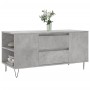 Tavolino Salotto Grigio Cemento 102x44,5x50cm Legno Multistrato