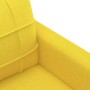 Divano a 2 Posti Giallo Chiaro 140 cm in Tessuto
