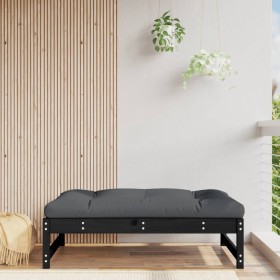 Poggiapiedi da Giardino 120x80 cm Legno Massello di Pino Nero