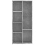 Libreria Grigio Cemento 50x25x106 cm in Legno Multistrato