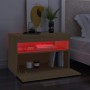 Mobile Porta TV con Luci LED Rovere Sonoma 60x35x40 cm