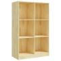 Libreria 70x33x110 cm in Legno Massello di Pino