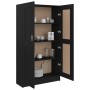 Libreria Nera 82,5x30,5x150 cm in Legno Multistrato