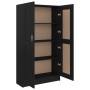 Libreria Nera 82,5x30,5x150 cm in Legno Multistrato